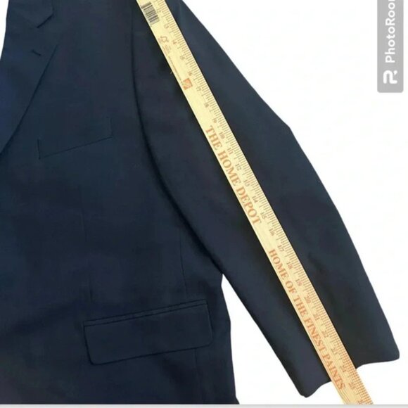 GS Perfect Fit Blazer Jacket Sport Suit Coat Men's Size 54 PR Navy Wool Blend - Picture 5 of 13